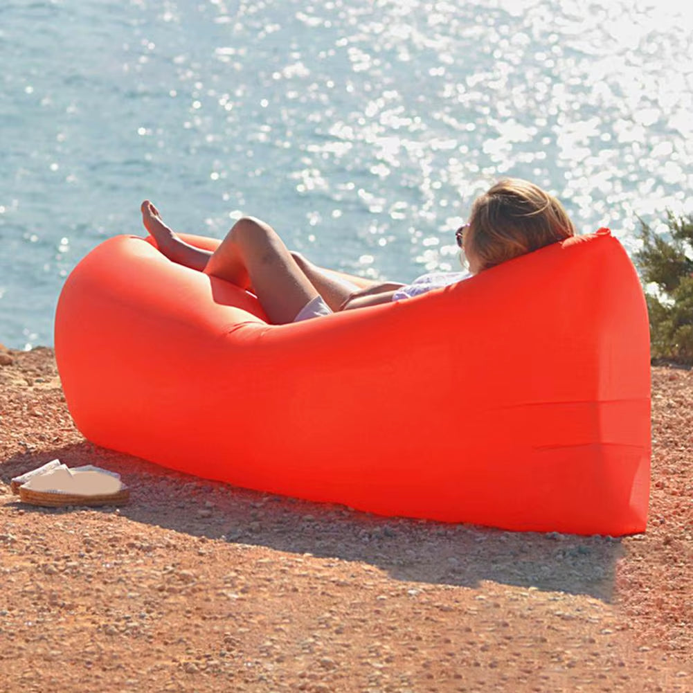 Experience Ultimate Comfort Anywhere with Our Waterproof Inflatable Lounger Air Sofa - Perfect for Camping, Picnics, and Beach Days!