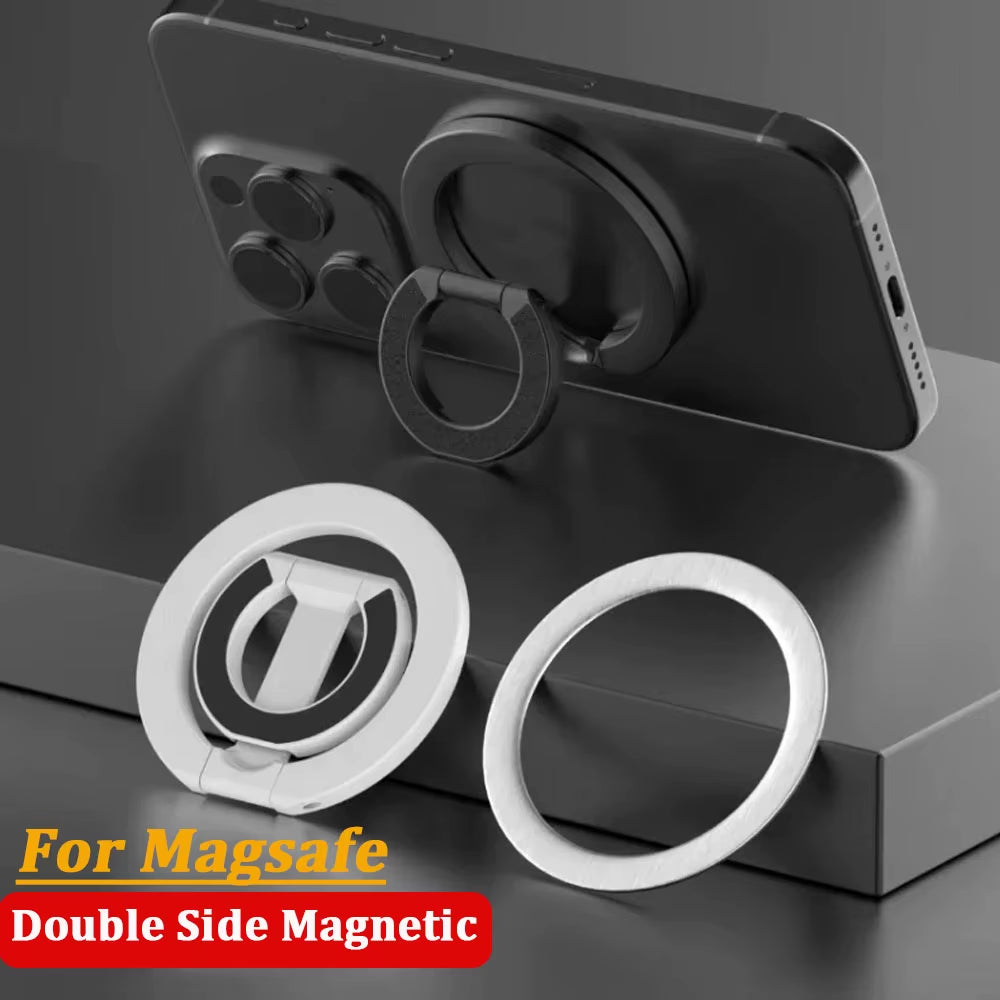 Revolutionary Double-Sided Magnetic Phone Ring Holder - Portable and Stylish Stand for Your Mobile Device