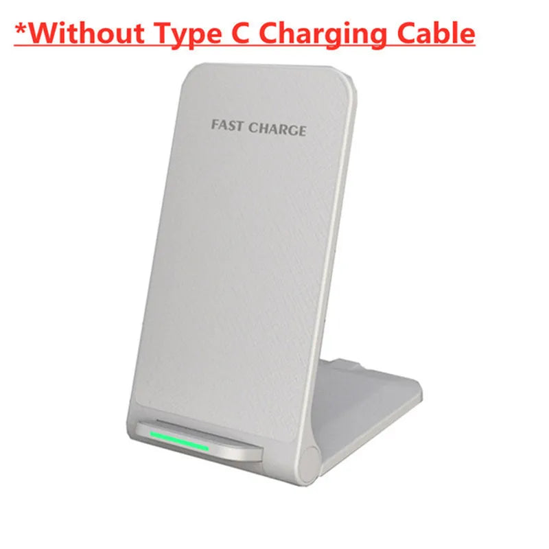 Wireless Charger Stand Pad for Iphone 15 14 13 12 11 Pro Max Samsung Xiaomi Phone Chargers Induction Fast Charging Dock Station