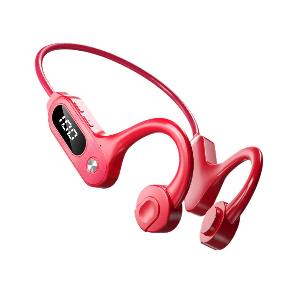 Bone Conduction Bluetooth 5.3 Earbuds Hanging Earhook IPX5 Running Sports Earphones with SD Card Play for Exercise Yoga Outdoor