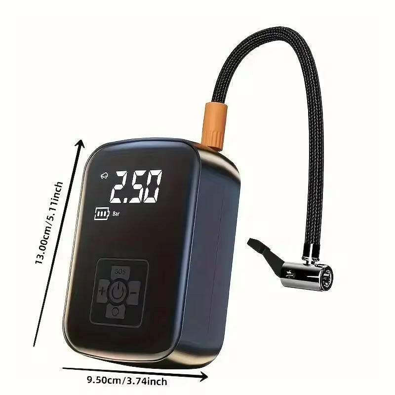 Powerful Wireless Car Air Compressor - Versatile Electric Tire Inflator for Cars, Motorcycles, Bicycles, and More!.