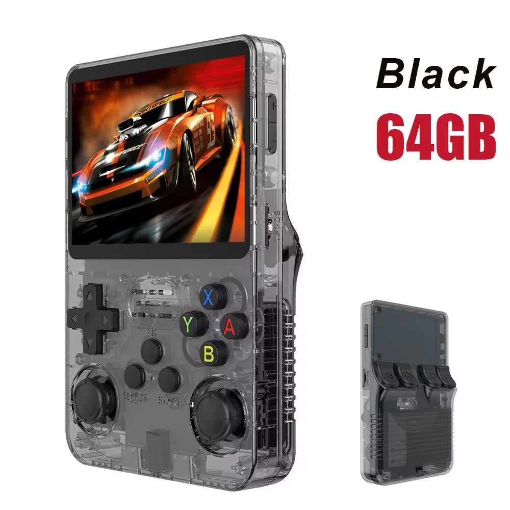 128GB/64GB Retro Handheld Game Console Linux System 3.5 Inch IPS Screen Portable Pocket Video Player 2 Joystick
