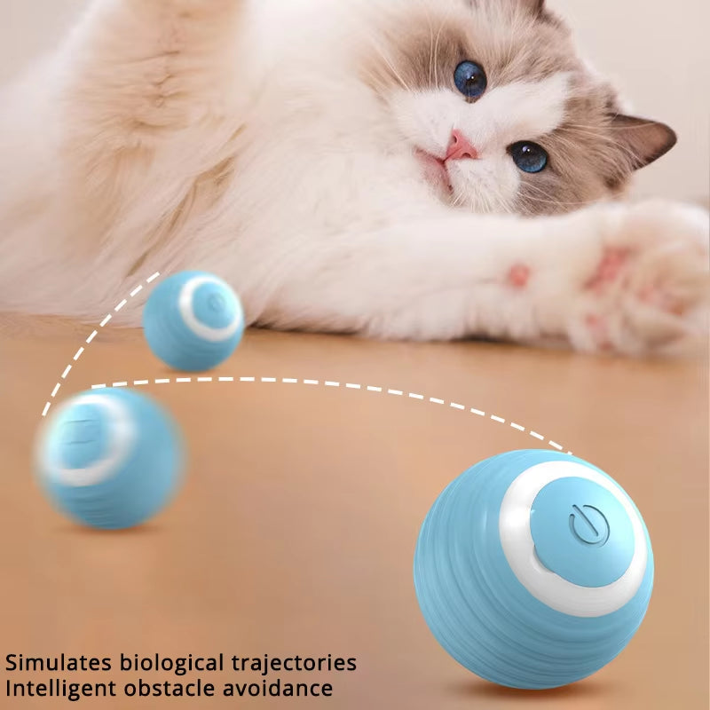 Engaging Smart Interactive Cat Toy Ball - Rechargeable Automatic Moving Teaser for Indoor Fun