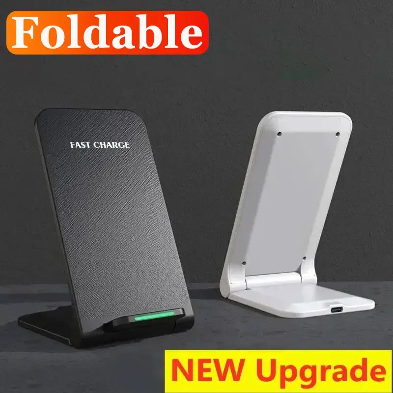 Wireless Charger Stand Pad for Iphone 15 14 13 12 11 Pro Max Samsung Xiaomi Phone Chargers Induction Fast Charging Dock Station