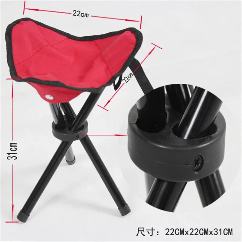 Portable Steel Foldable Tripod Stool β Your Essential Companion for Picnics, Camping, Hiking, and Fishing Adventures