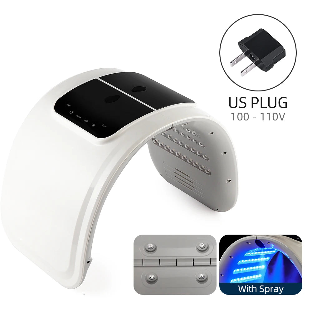 Foreverlily 7 Colors LED Photon Machine Skin Rejuvenation Nano Spray Facial Body Spa Device Deep Hydration Beauty Mask