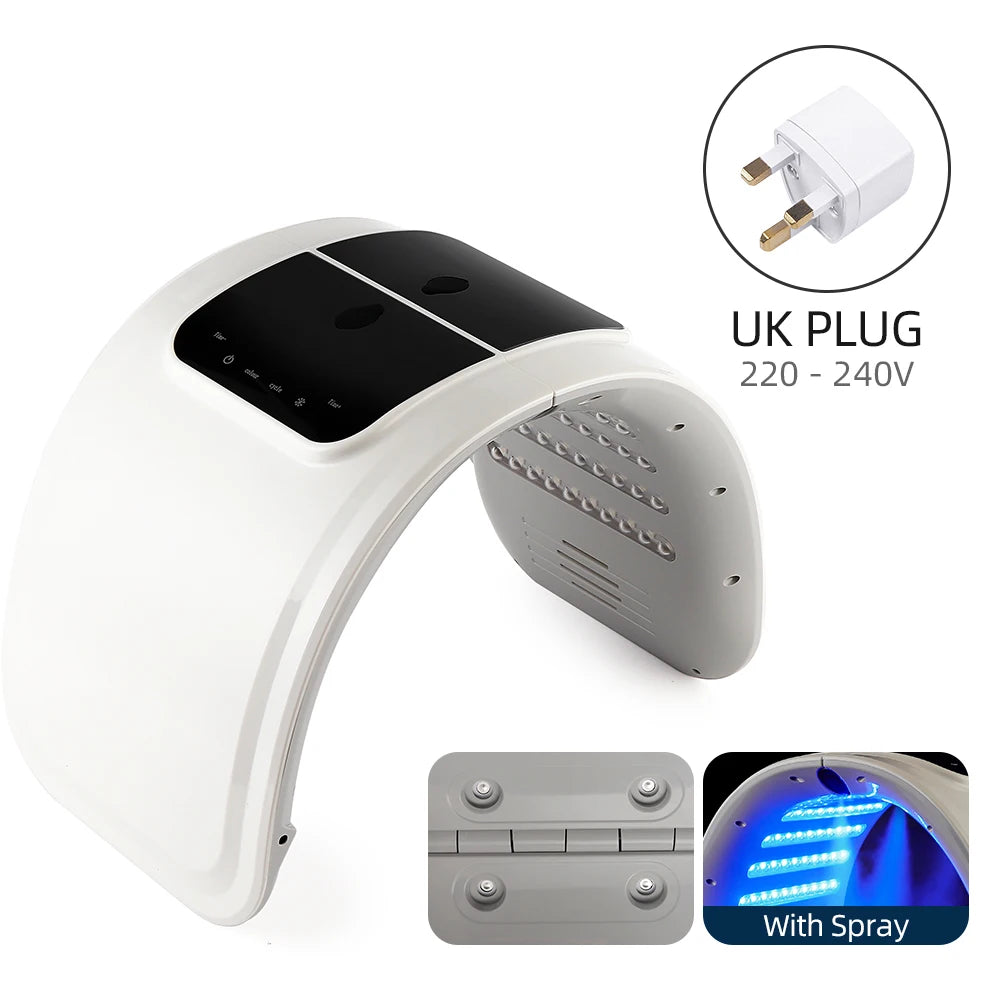 Foreverlily 7 Colors LED Photon Machine Skin Rejuvenation Nano Spray Facial Body Spa Device Deep Hydration Beauty Mask