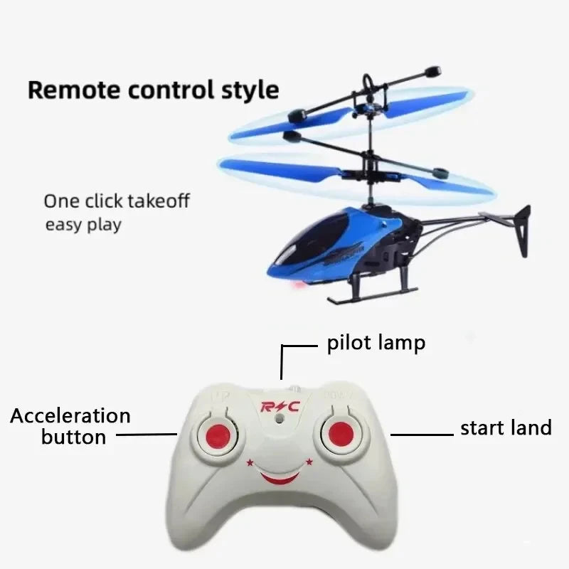Rechargeable Mini RC Drone Remote Safe Fall-Resistant RC Helicopters Drone Children Toys(No Remote Control Battery)