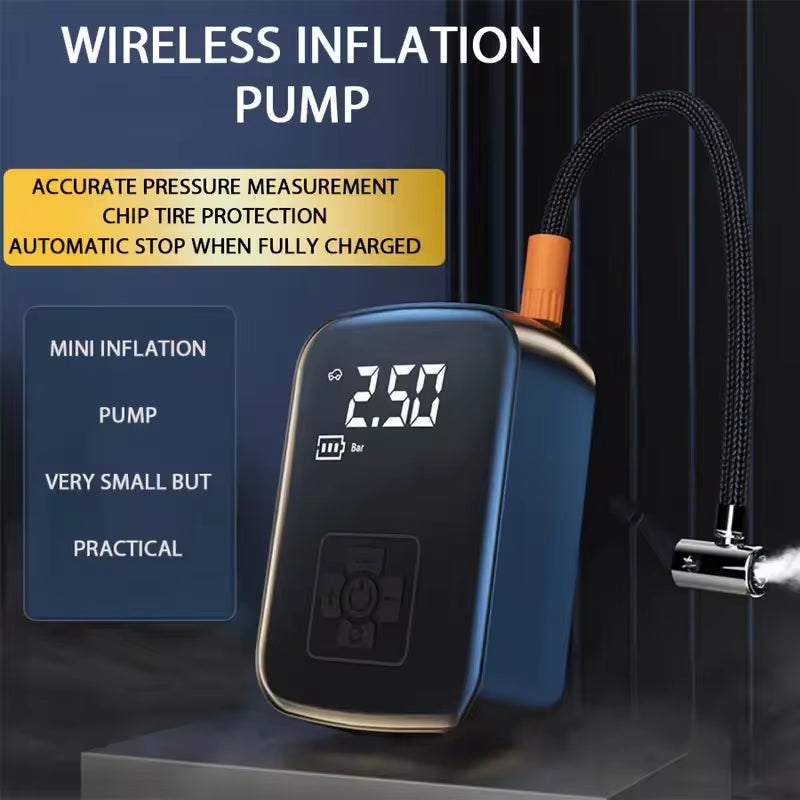 Powerful Wireless Car Air Compressor - Versatile Electric Tire Inflator for Cars, Motorcycles, Bicycles, and More!