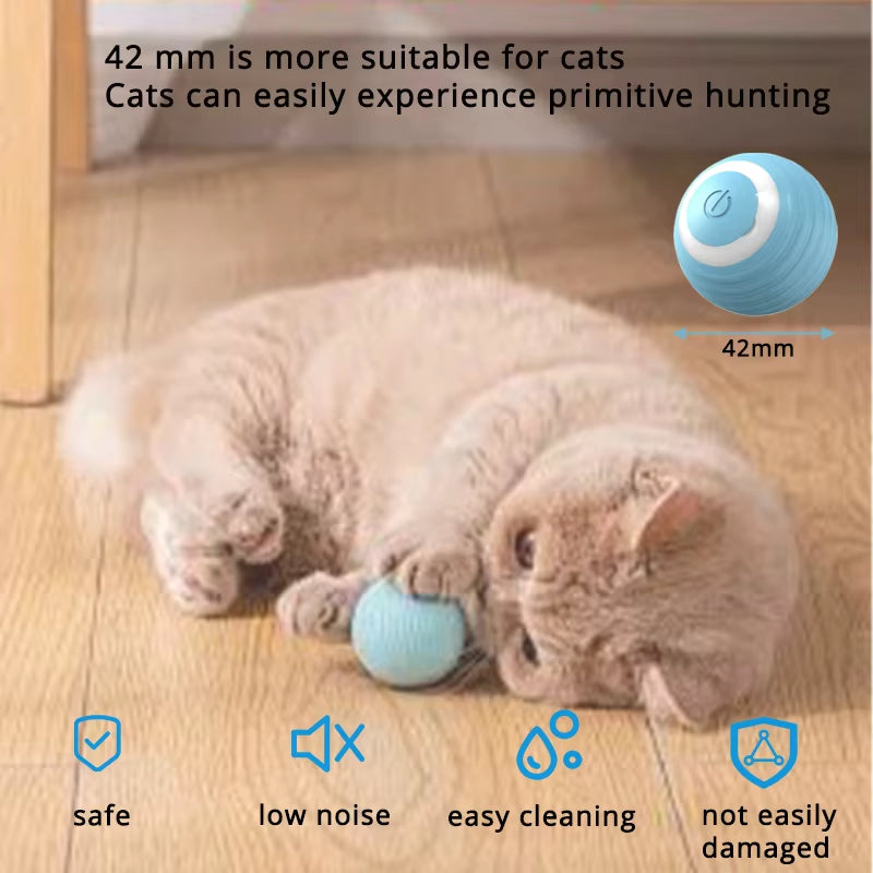 Engaging Smart Interactive Cat Toy Ball - Rechargeable Automatic Moving Teaser for Indoor Fun