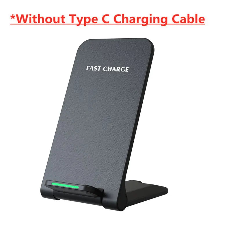 Wireless Charger Stand Pad for Iphone 15 14 13 12 11 Pro Max Samsung Xiaomi Phone Chargers Induction Fast Charging Dock Station