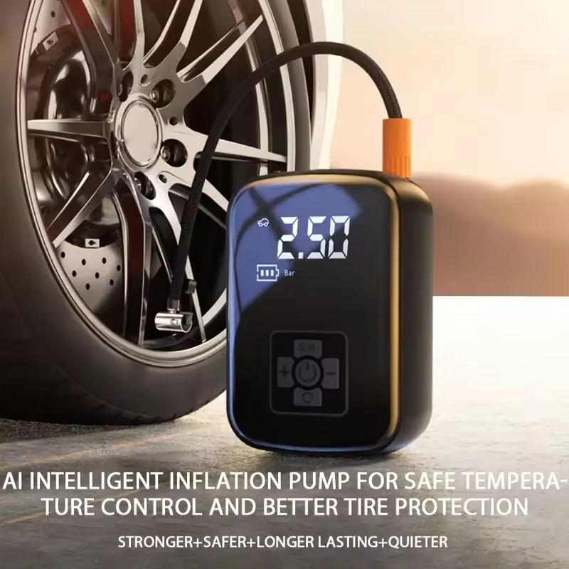 Powerful Wireless Car Air Compressor - Versatile Electric Tire Inflator for Cars, Motorcycles, Bicycles, and More!