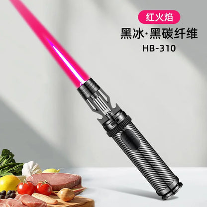 BBQ Barbecue Powerful Metal Gas Lighter Windproof Turbo Jet Red Blue Flame Kitchen Torch Cigar Smoking Accessories