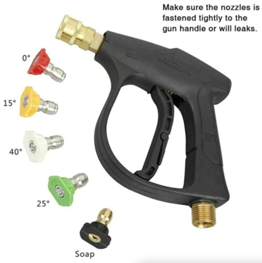 1/4" High-Pressure Washer Gun, 4000 PSI Foam Spray Wand with Nozzle for Car Wash