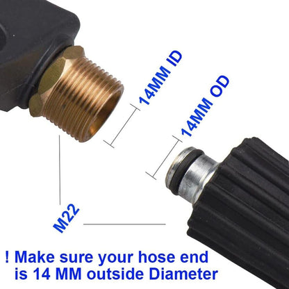 1/4" High-Pressure Washer Gun, 4000 PSI Foam Spray Wand with Nozzle for Car Wash