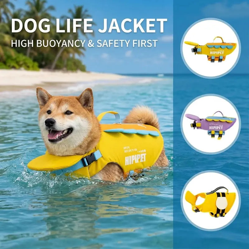 Dog Life Jacket with Rescue Handle 