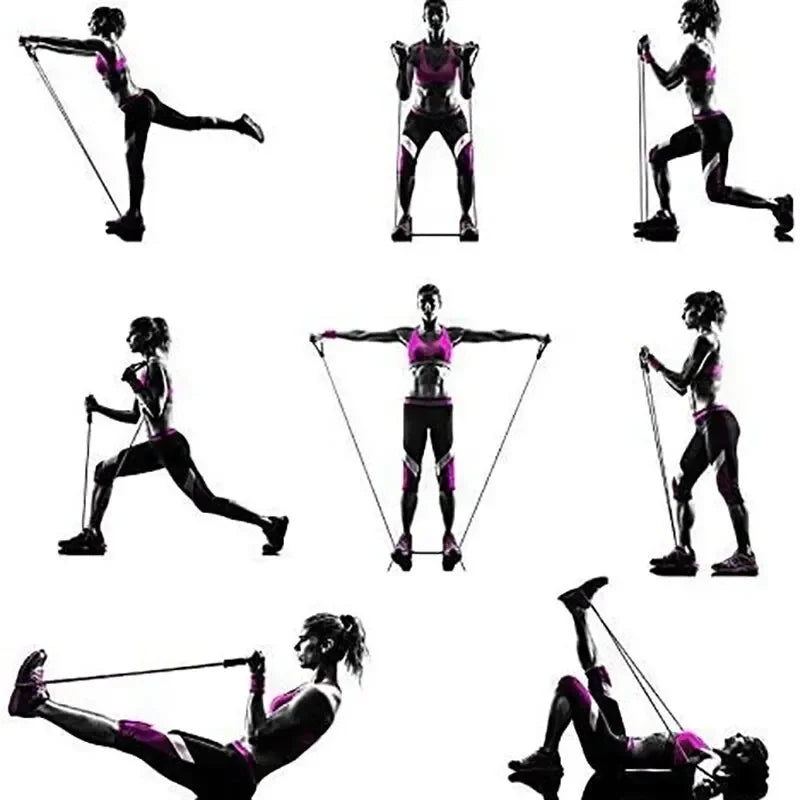 Resistance Bands with Handles for Strength Training at Home - Exercise Bands for Men and Women