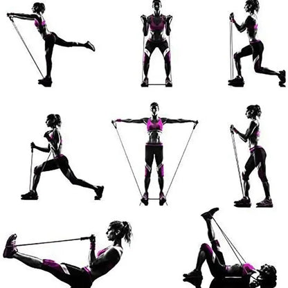Resistance Bands with Handles for Strength Training at Home - Exercise Bands for Men and Women