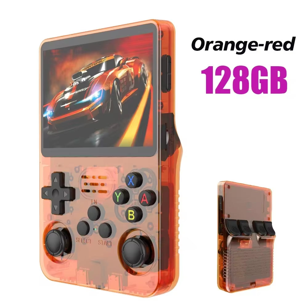 128GB/64GB Retro Handheld Game Console Linux System 3.5 Inch IPS Screen Portable Pocket Video Player 2 Joystick 