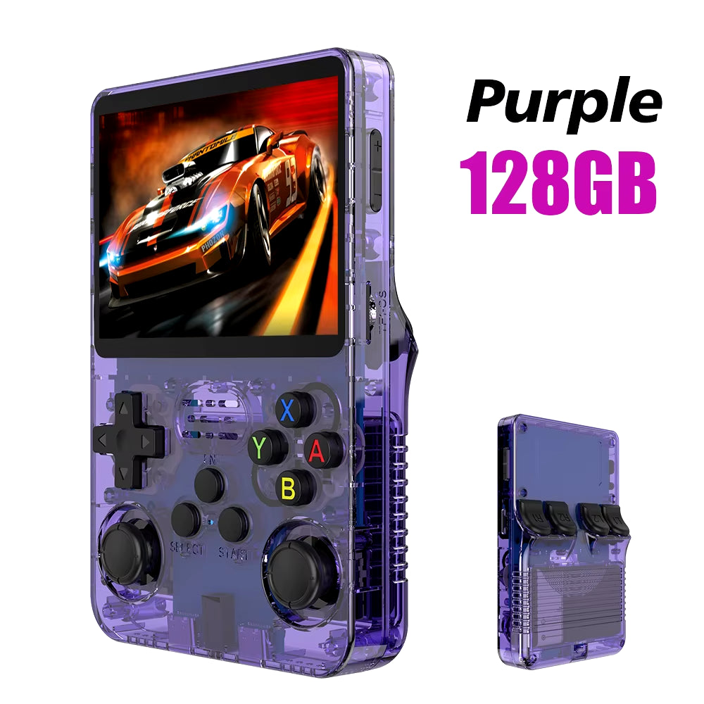128GB/64GB Retro Handheld Game Console Linux System 3.5 Inch IPS Screen Portable Pocket Video Player 2 Joystick 