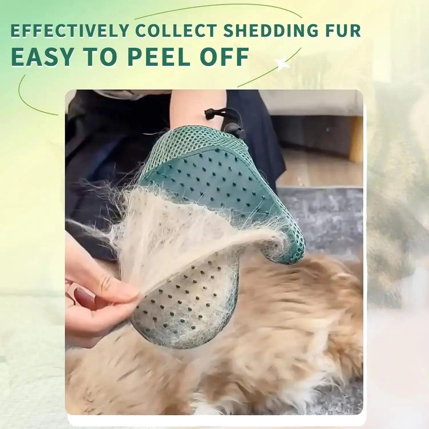 1Pc 2 in 1 Cat Hair Glove & Pet Fur Remover Glove, Dog Grooming Glove Brush for Shedding, Pet Hair Remover Mitt for Cleaner