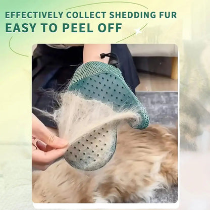 1Pc 2 in 1 Cat Hair Glove & Pet Fur Remover Glove, Dog Grooming Glove Brush for Shedding, Pet Hair Remover Mitt for Cleaner