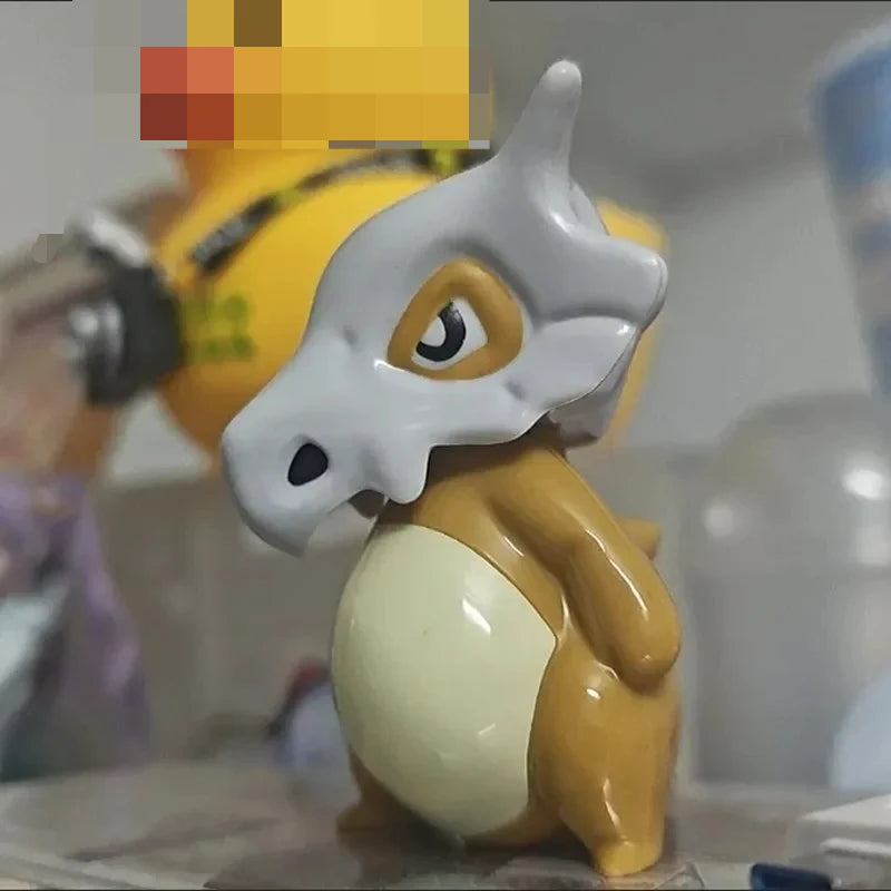 8Cm Pokemon Cubone Figure Cartoon Cute Ornament Model Desktop Car and Decoration Festival Gift Collectible