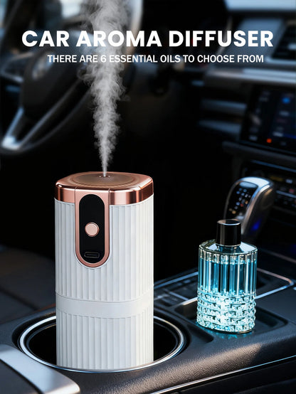 Rechargeable Mini Essential Oil Diffuser 5 Gear Aromatherapy Machine Large Mist Air Humidifier for Home Car Office Use