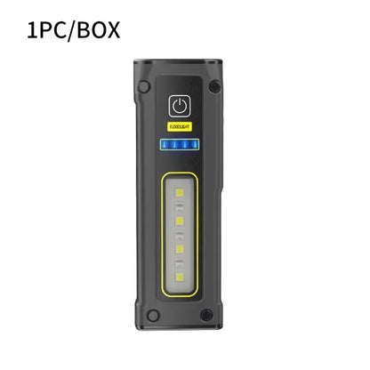 Super Bright LED Source Work Lamp with Magnet Alarm SOS Key Chain Power Bank Waterproof Emergency Flashlight