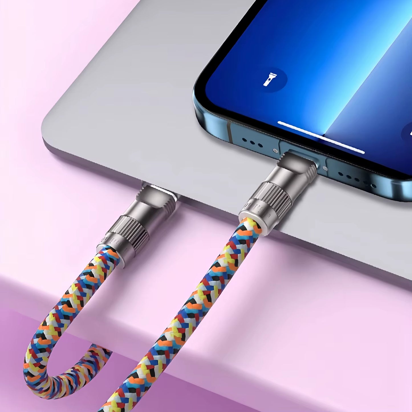 240W Fast Charging USB-C to C-Type Data Cable, Suitable for Type-C Phone Lanyard and Charging Cable 2-In-1 C-To-C Neck Wristband