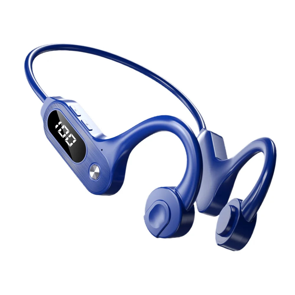 Bone Conduction Bluetooth 5.3 Earbuds Hanging Earhook IPX5 Running Sports Earphones with SD Card Play for Exercise Yoga Outdoor