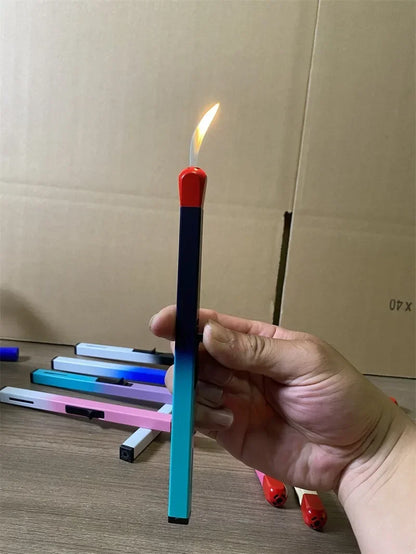 Gradient Ultra Long Luminous Match Lighter Butane Torch Inflatable Home Aromatherapy Kitchen Tool Gift - New Design