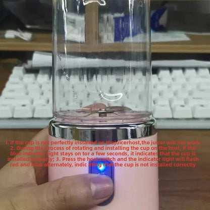 Portable Electric 400ml 6 Blades Juice Blender For Fresh Juice Smoothie
