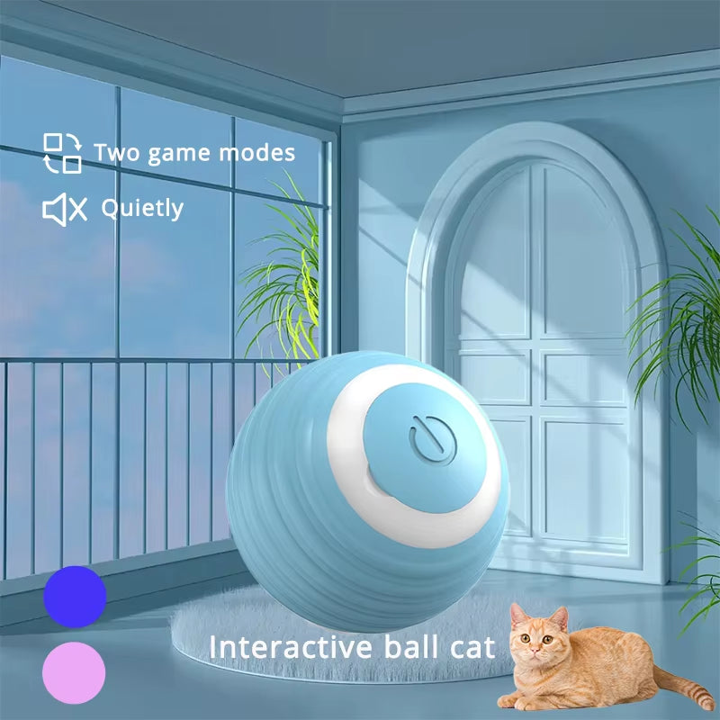 Engaging Smart Interactive Cat Toy Ball - Rechargeable Automatic Moving Teaser for Indoor Fun