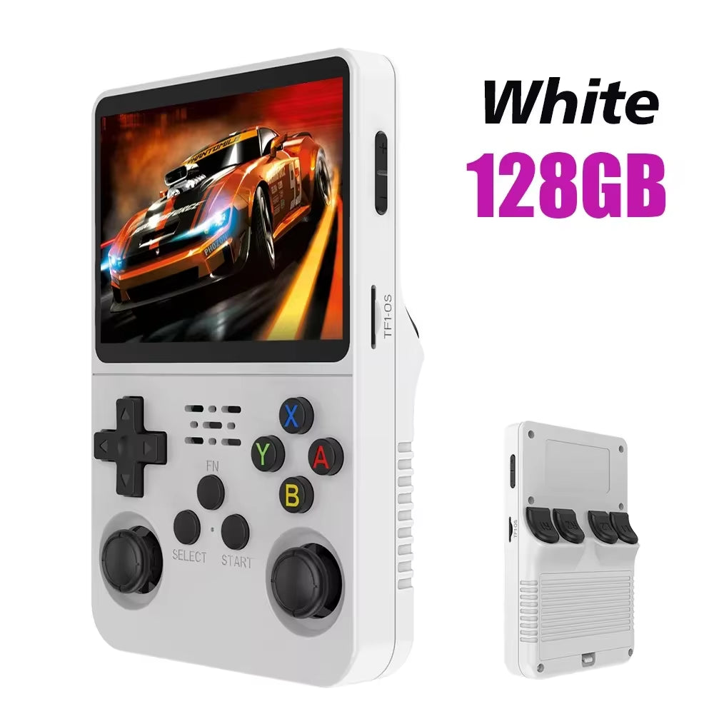 128GB/64GB Retro Handheld Game Console Linux System 3.5 Inch IPS Screen Portable Pocket Video Player 2 Joystick 
