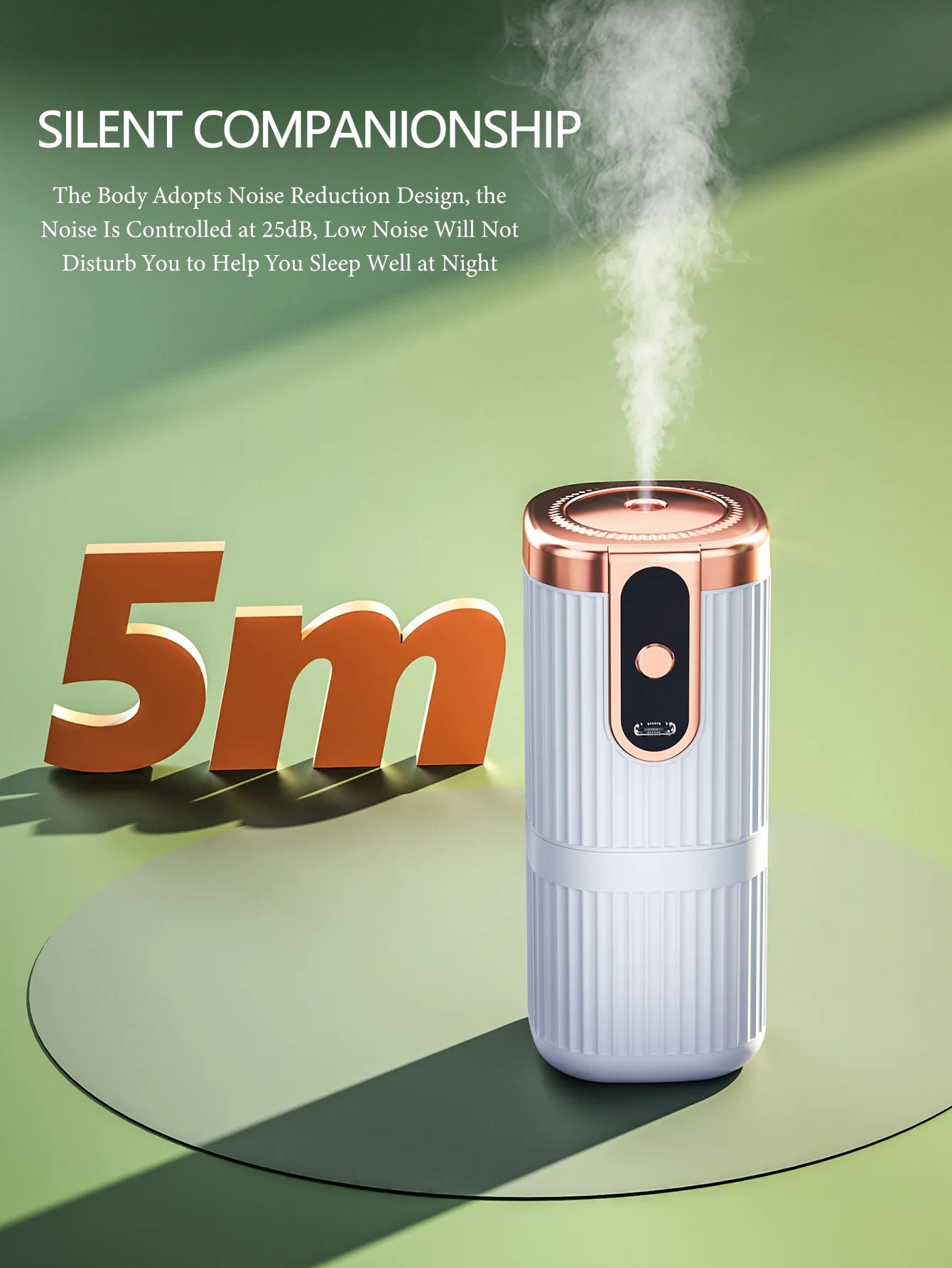 Rechargeable Mini Essential Oil Diffuser 5 Gear Aromatherapy Machine Large Mist Air Humidifier for Home Car Office Use