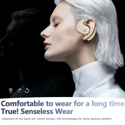 Wireless Bluetooth 5.3 HD Voice Call Earphones Noise Reduction Headphones Portable Earbuds with Mic for All Smartphones