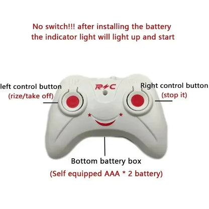 Rechargeable Mini RC Drone Remote Safe Fall-Resistant RC Helicopters Drone Children Toys（No Remote Control Battery）