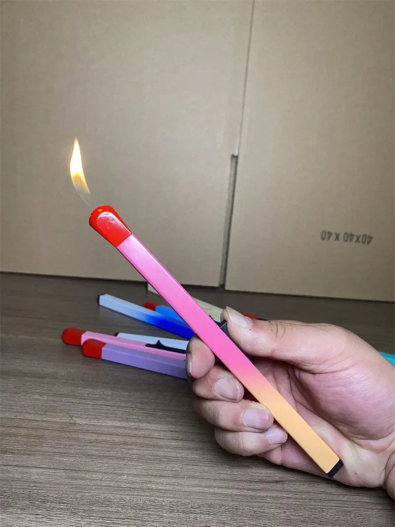 Gradient Ultra Long Luminous Match Lighter Butane Torch Inflatable Home Aromatherapy Kitchen Tool Gift - New Design