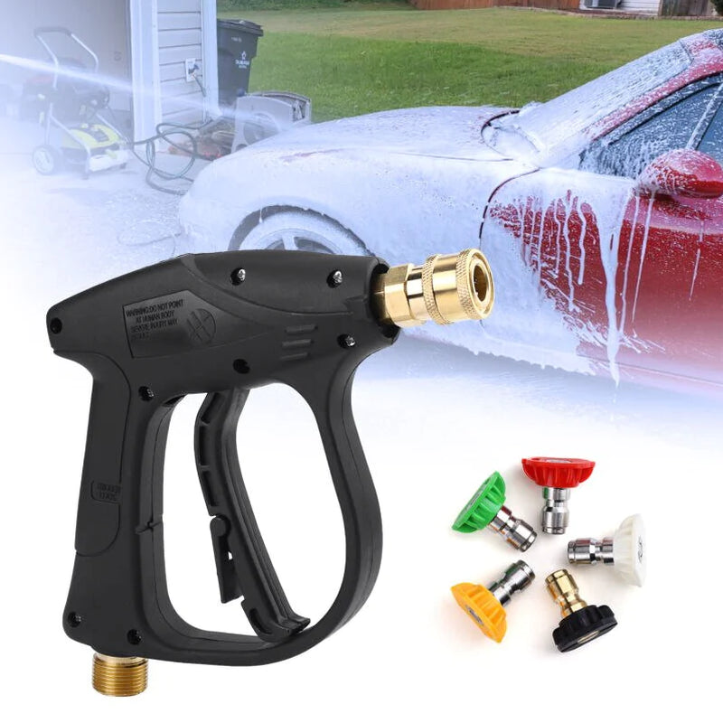 1/4" High-Pressure Washer Gun, 4000 PSI Foam Spray Wand with Nozzle for Car Wash
