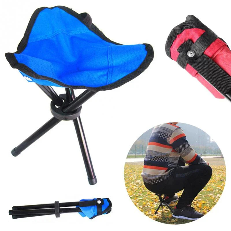 Must-Have Portable Steel Foldable Tripod Stool – Multipurpose for Picnic, Camping, Hiking & Fishing