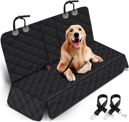 Ultimate Dog Car Seat Cover - Waterproof, Non-Slip Protector for Back Seats - Fits Most Cars, Trucks & SUVs - Black