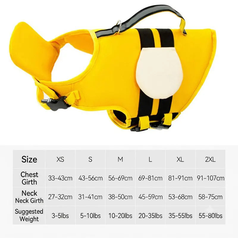 Dog Life Jacket with Rescue Handle 