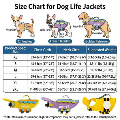 Dog Life Jacket with Rescue Handle 