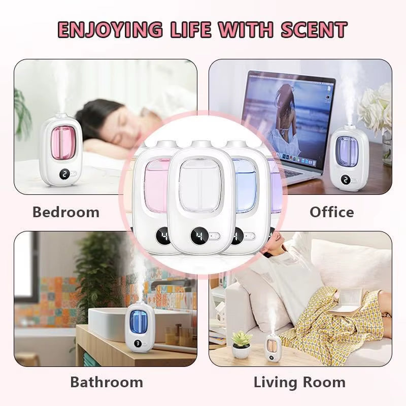 Automatic Aromatherapy Diffuser and Air Freshener - Rechargeable Humidifier for Home Use