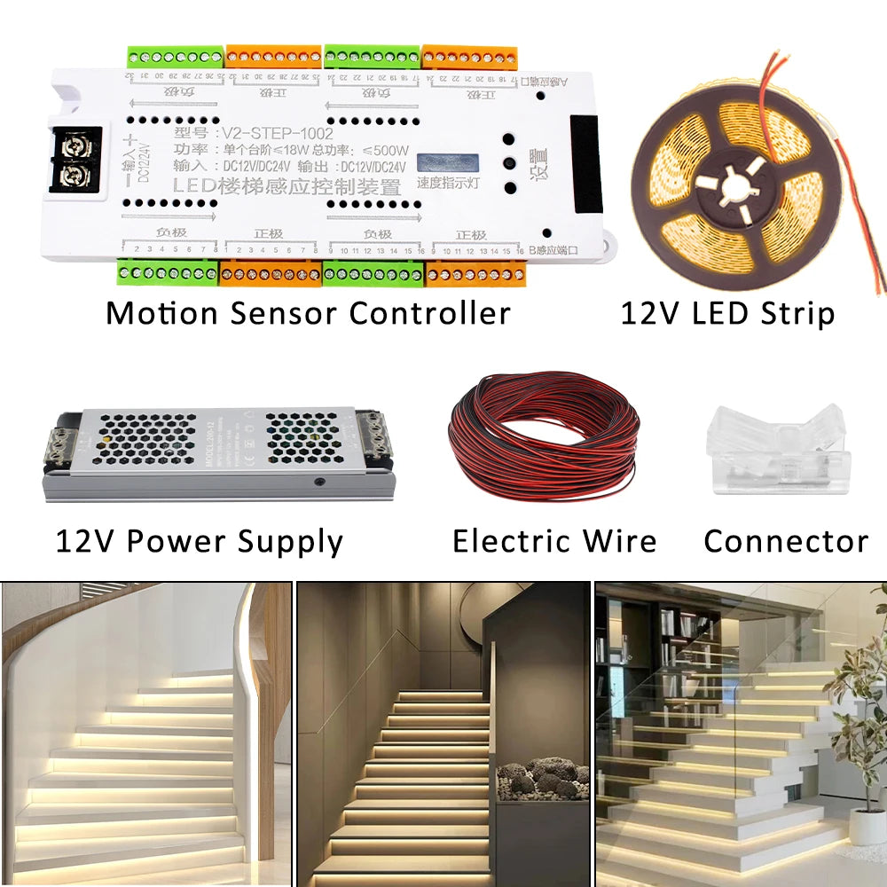 LED Motion Sensor Stair Light Strip Controller 
