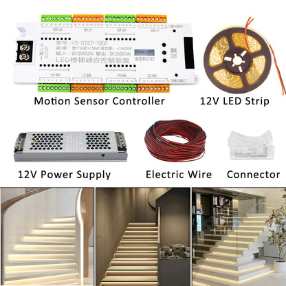 LED Motion Sensor Stair Light Strip Controller 