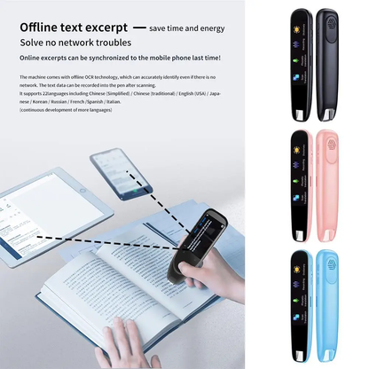 Intelligent Scanning Dictionary Pen Online Support 112 Languages Instant Smart Voice Translator for Teacher Student Studying