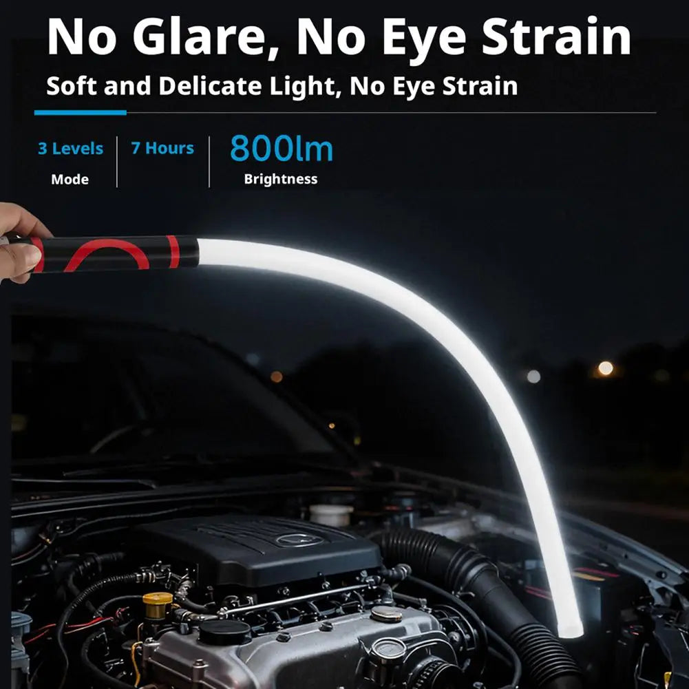 Flexible High Lumens LED Work Light for Auto Repair, 360° Bendable Silicone Inspection Lamp for Home Maintenance,Garage,Workshop