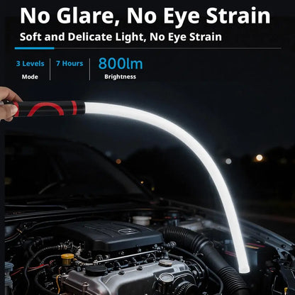 Flexible High Lumens LED Work Light for Auto Repair, 360° Bendable Silicone Inspection Lamp for Home Maintenance,Garage,Workshop
